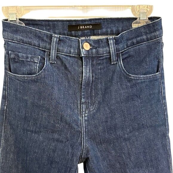23" Waist J Brand Dark Wash Jeans Skinny Stretch Ankle Detail - Picture 3 of 6